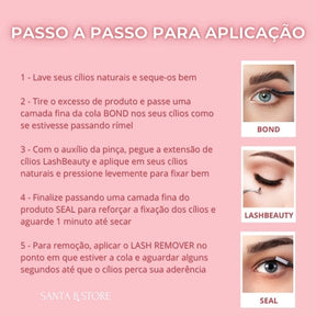 Acessórios LashBeauty - Extensão de cílios