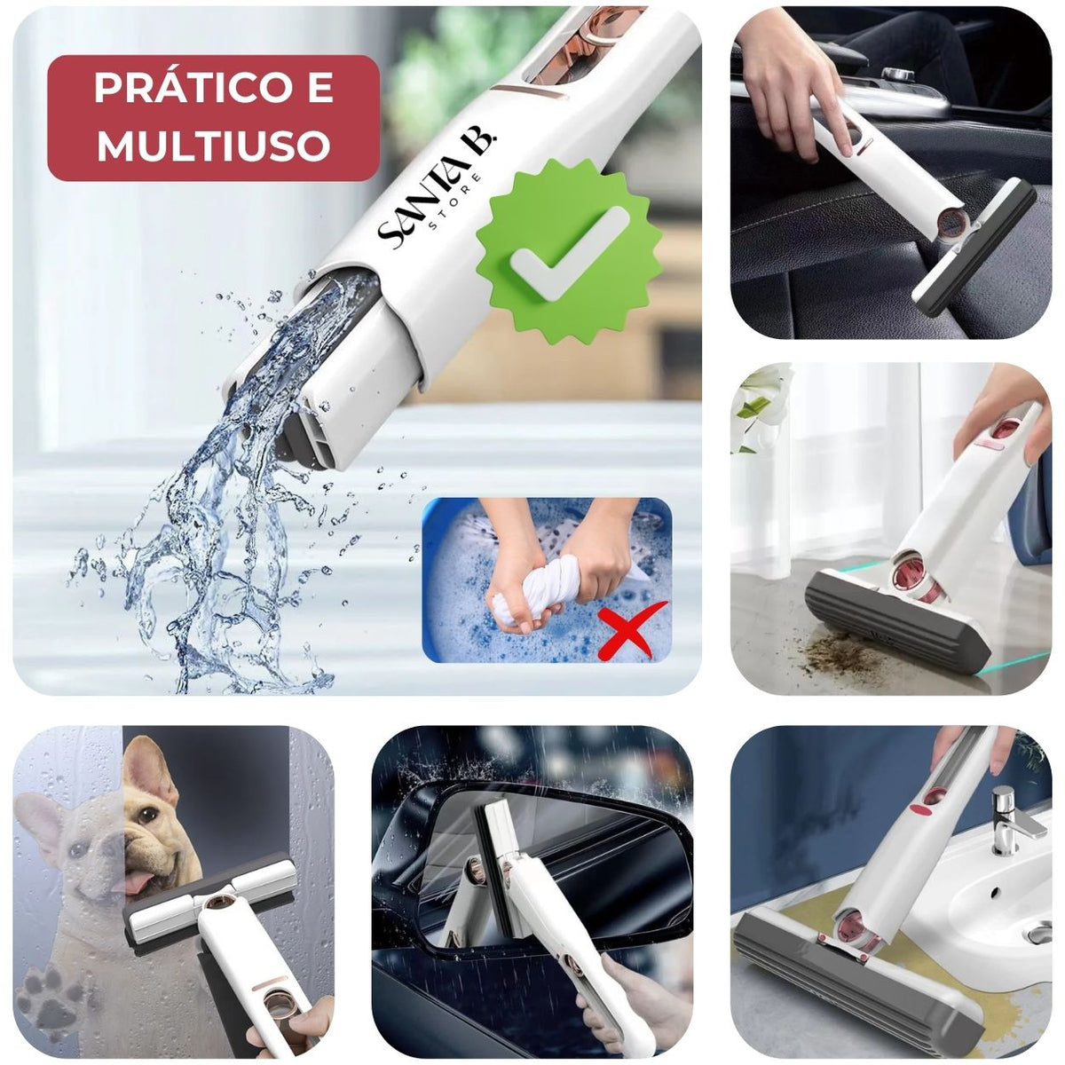 Mini Flash Mop - Esfregão de Limpeza Portátil