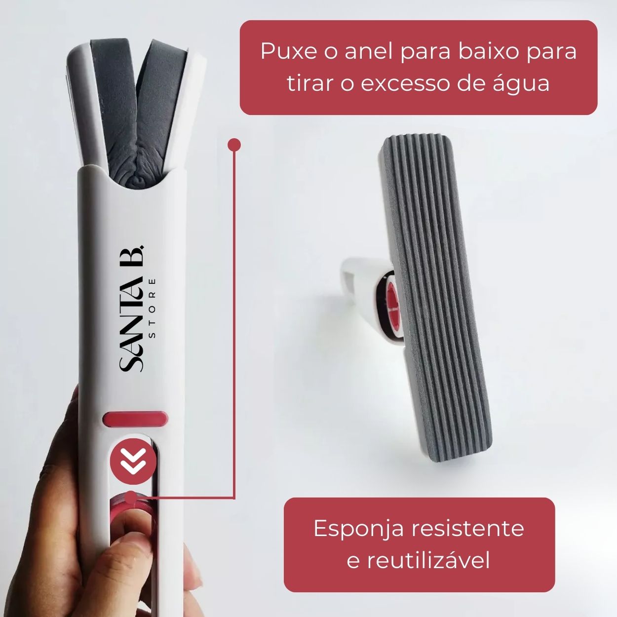 Mini Flash Mop - Esfregão de Limpeza Portátil